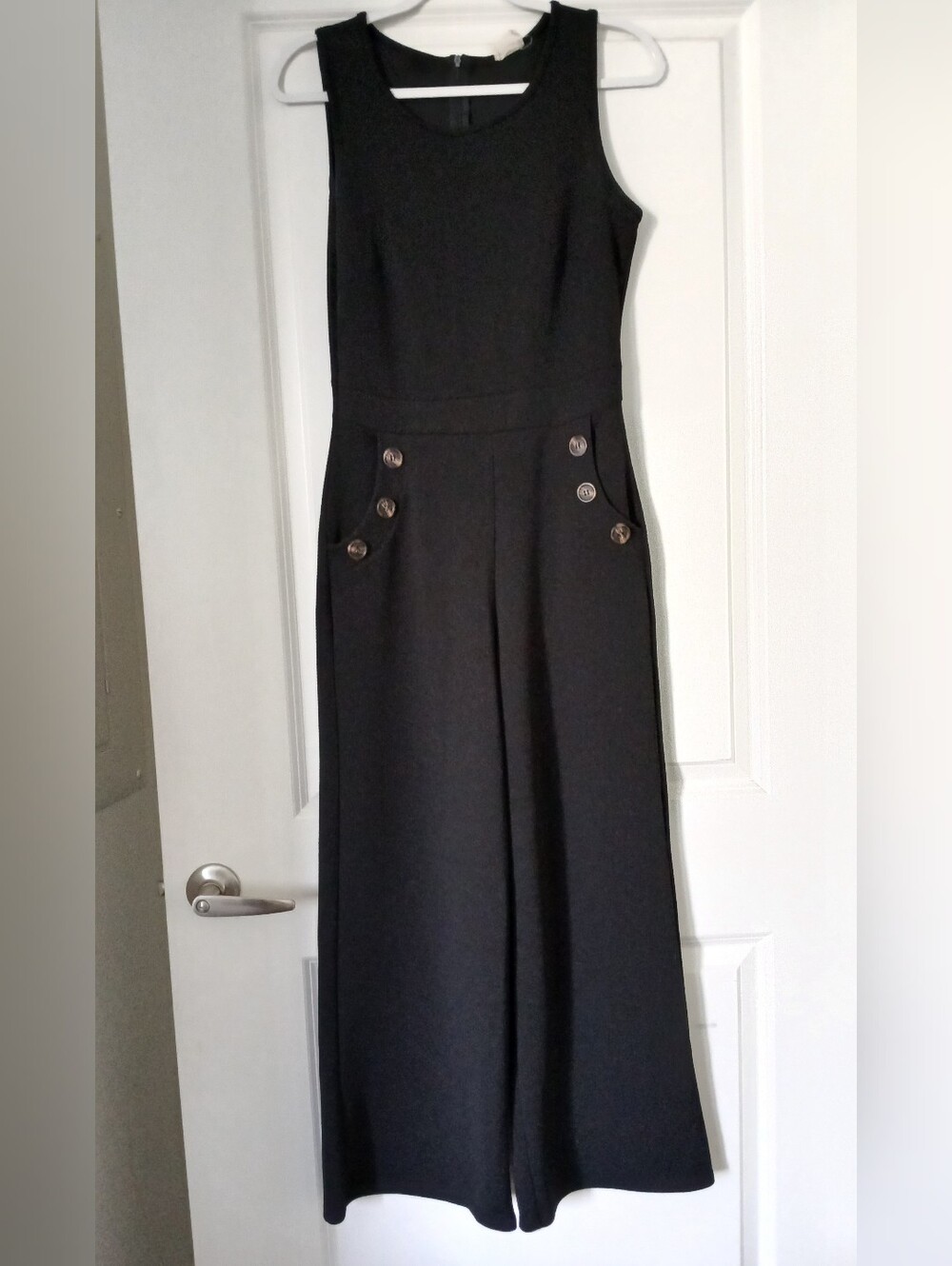 Sleeveless Black Wide-Leg Jumpsuit